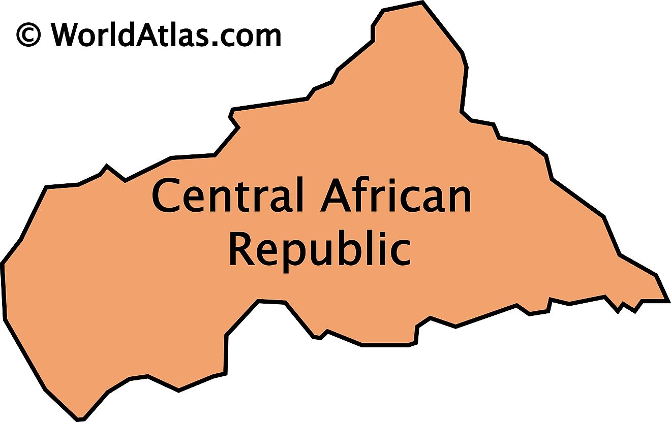 Outline Map of Central African Republic 