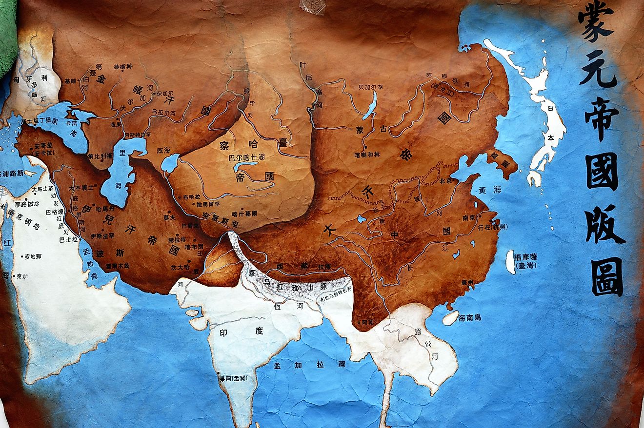 Map of the ancient Yuan Dynasty
