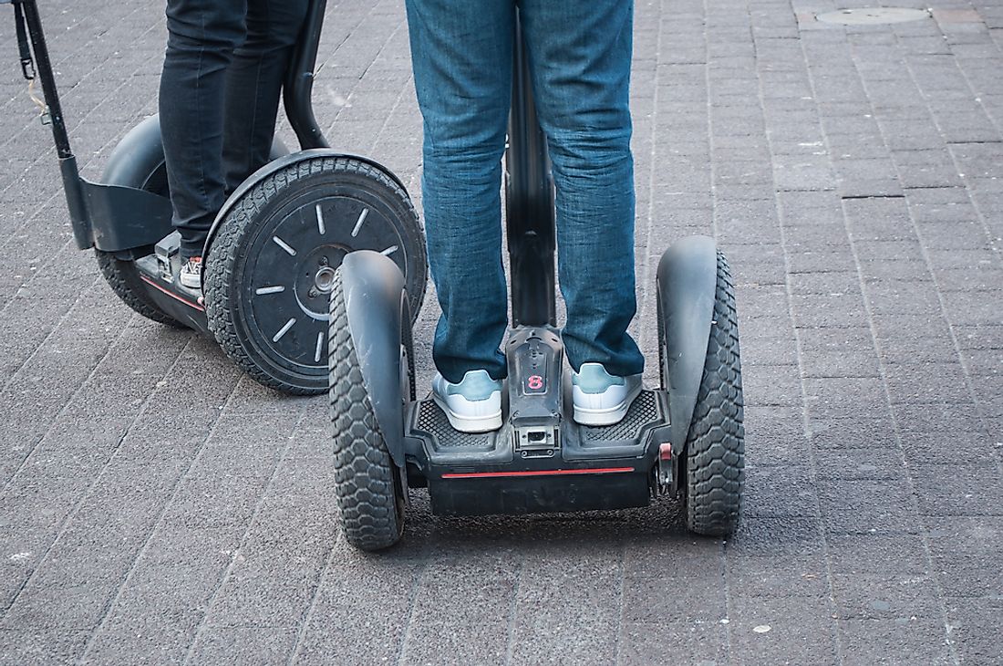Segways in use.