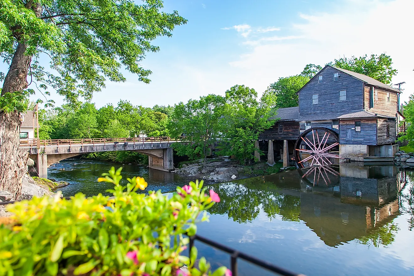 Beautiful landscape of Old Mill in Pigeon Forge, Tennessee.