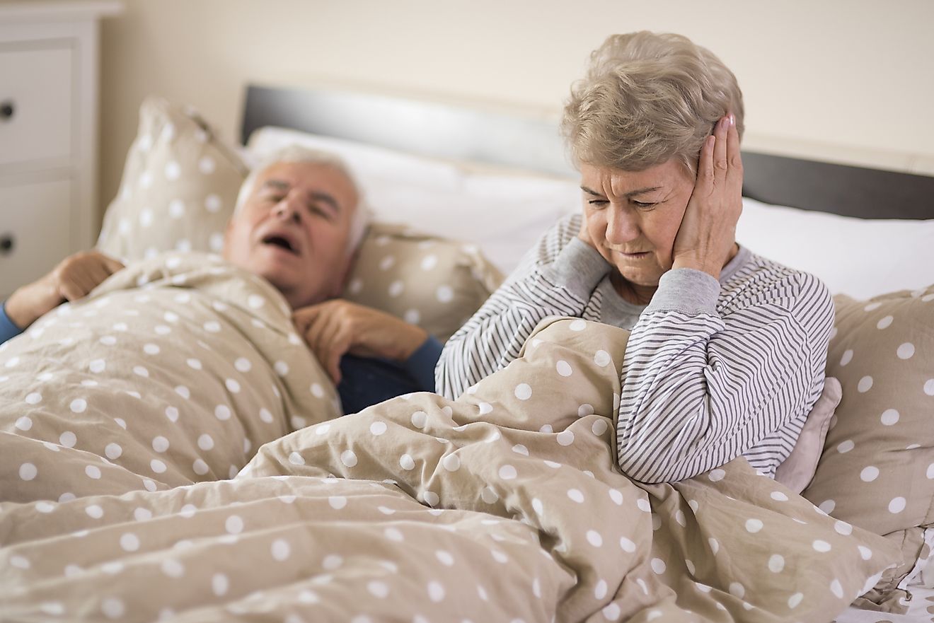 Snoring disturbs the sleep of others around the snorer.