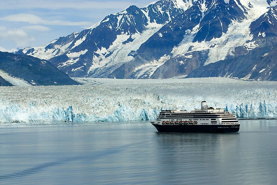 Alaskan cruises offer tourists the opportunity to see beautiful ice formations such as glaciers. 