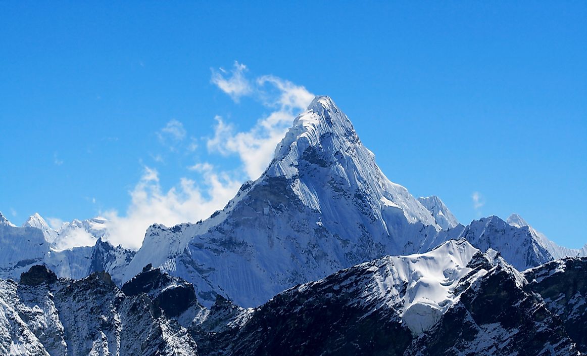 The summit of Mount Everest. 