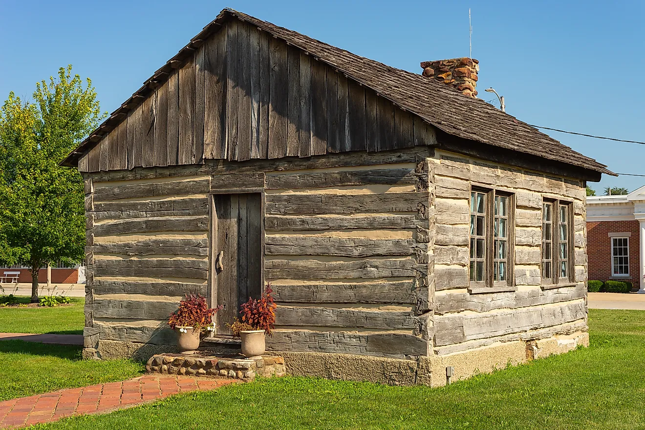 The John Sanburn Cabin. Knoxville, Illinois. Editorial credit: Eddie J. Rodriquez / Shutterstock.com