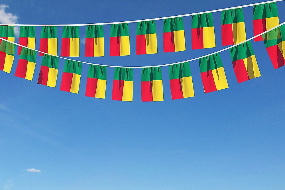 The flag of Benin.