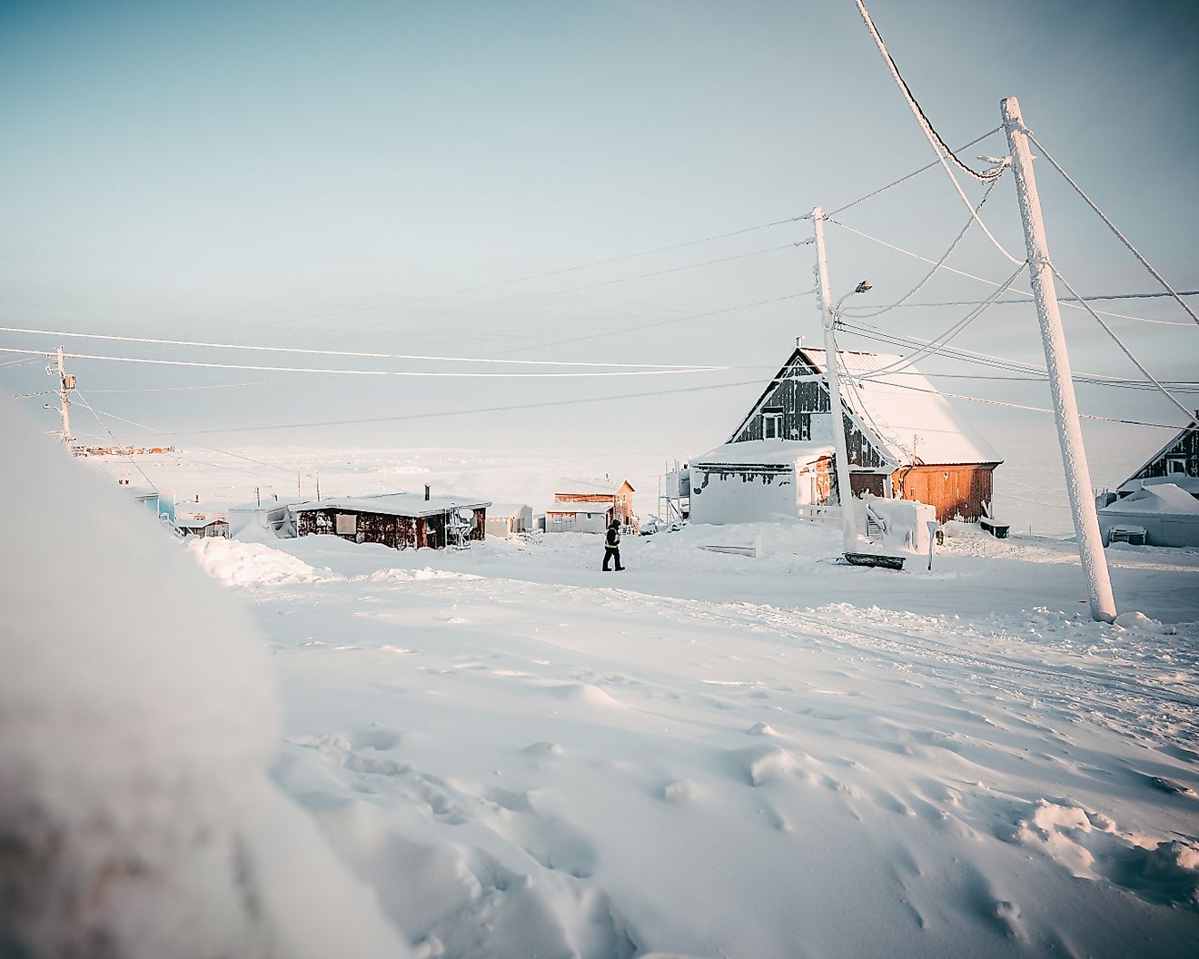 Canadian Arctic tundra sunset