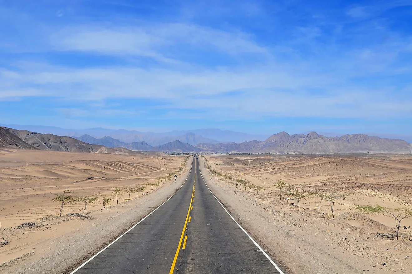 The Pan American Highway, Peru. 