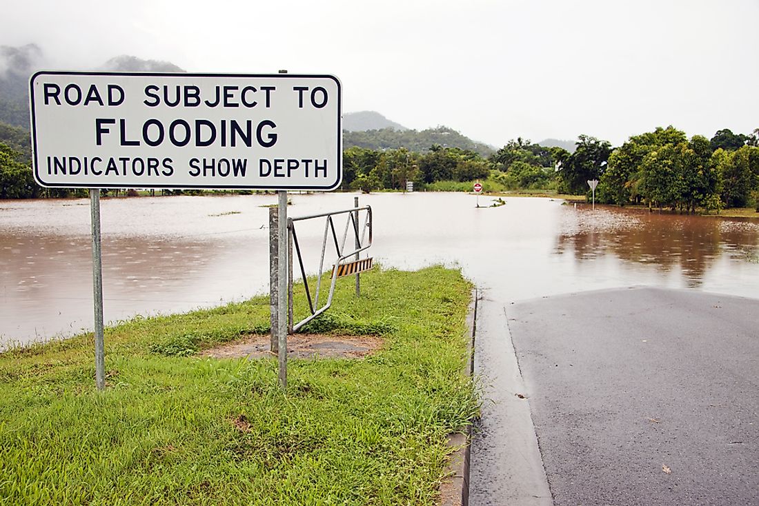 Certain parts of Australia are susceptible to natural disasters such as floods. 