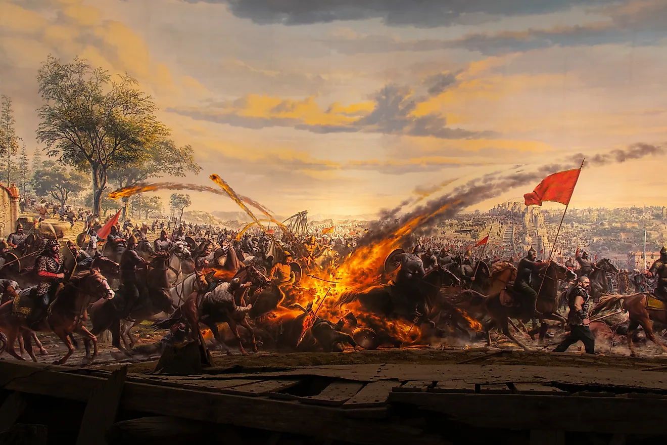 Illustration depicting the Siege of Constantinople. Image credit: Nurlan Mammadzada / Shutterstock.com.