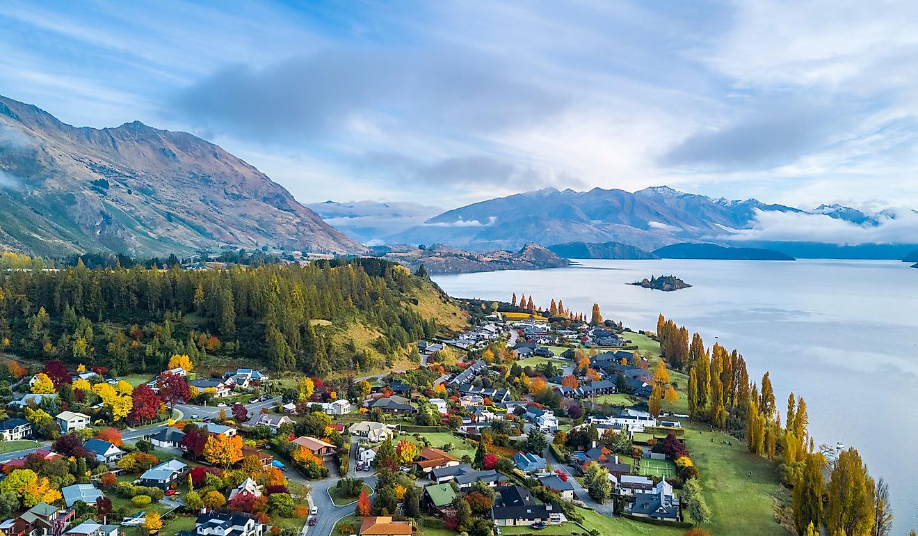The picture-perfect town of Wanaka, New Zealand.