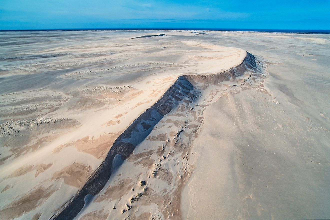 Aerial of Athabasca Sand Dunes Provincial Park, Saskatchewan, Canada. Image credit: Russ Heinl/Shutterstock.com