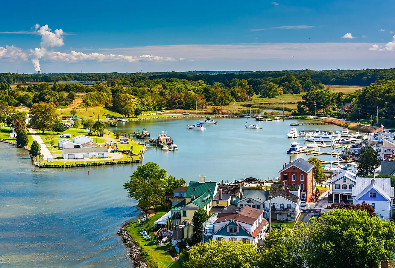 Overlooking Chesapeake City, Maryland.