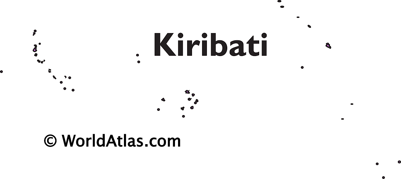 Mapa de contorno de Kiribati