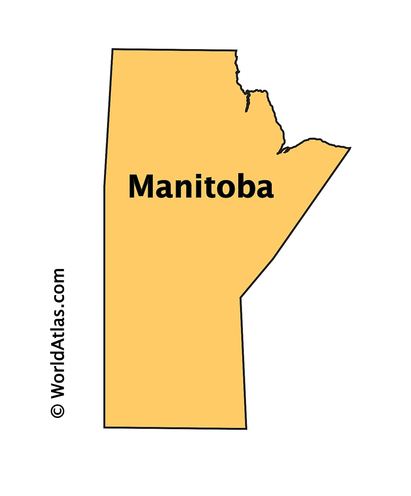 Outline Map of Manitoba