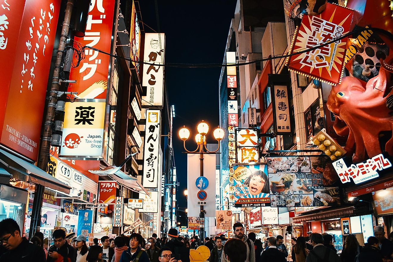 Dohtonbori in Osaka offers scrumptious food items at every turn. Photo by Agathe Marty on Unsplash