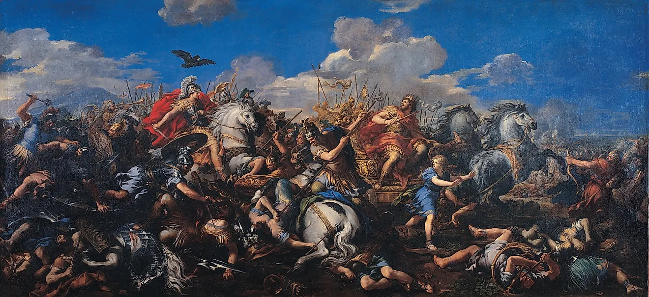 Scene from the Battle Of Gaugamela.