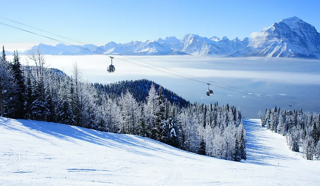 Snowscape of Lake Louise, Alberta, Canada.