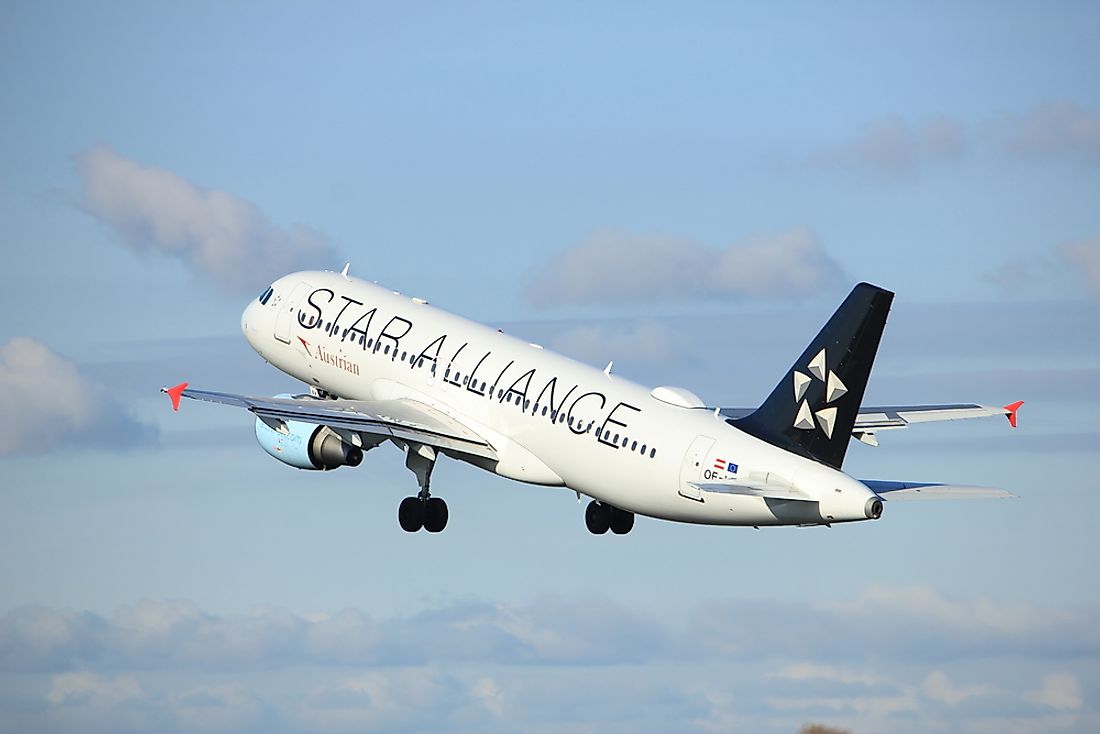Austrian Airlines has been part of Star Alliance since March 2000. Editorial credit: StudioPortoSabbia / Shutterstock.com
