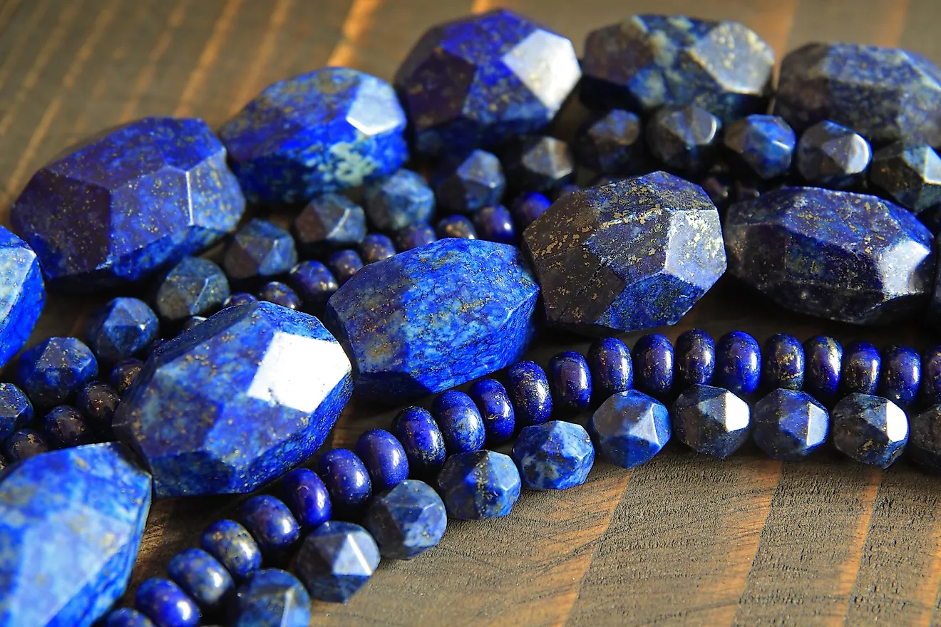 Lapis lazuli beads.