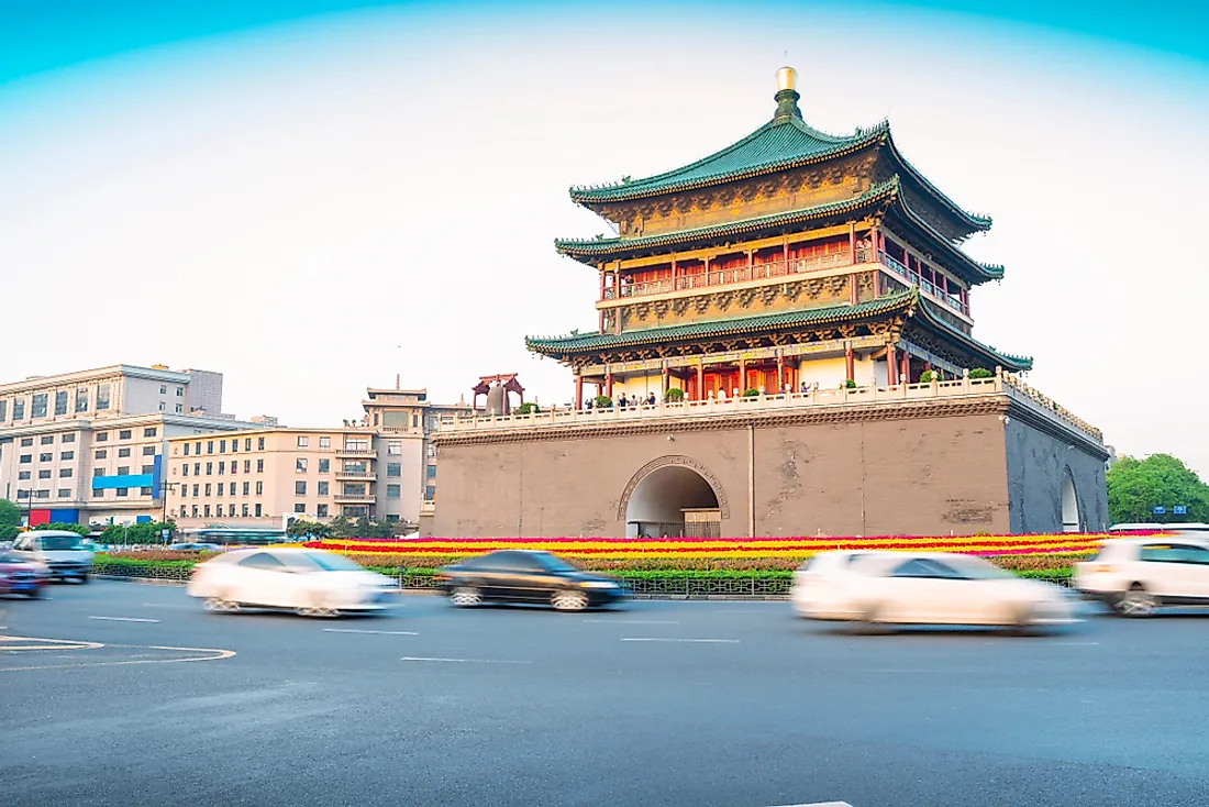 The Bell Tower in Xi'an, Shaanxi. 