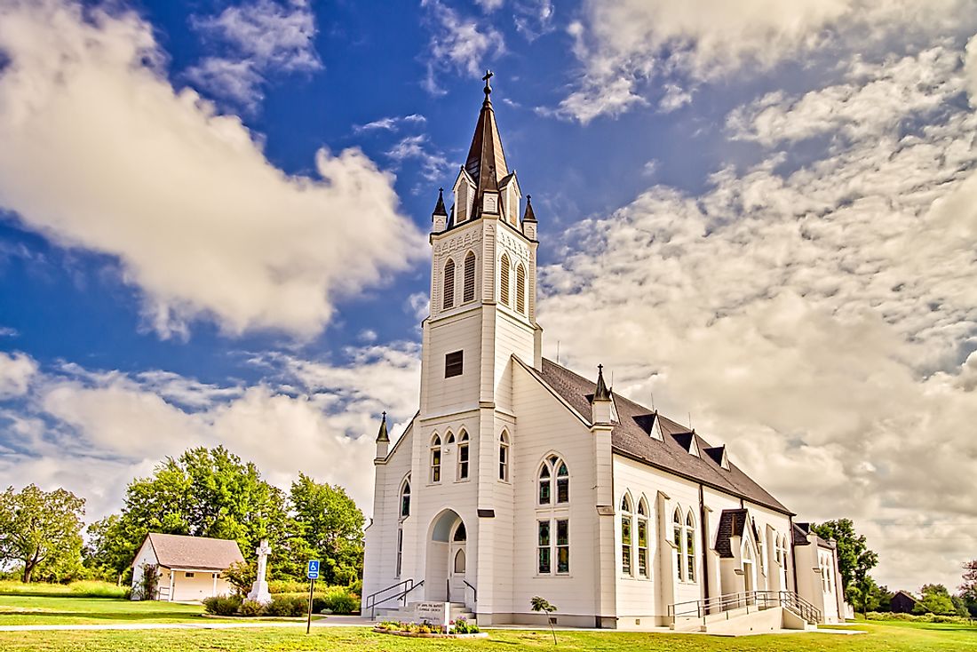 Saint John the Baptist Catholic Church in Schulenburg, Texas. 