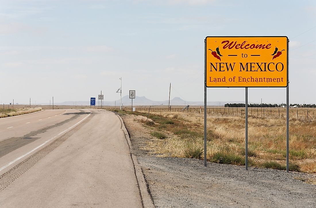 "Welcome to New Mexico" sign. 
