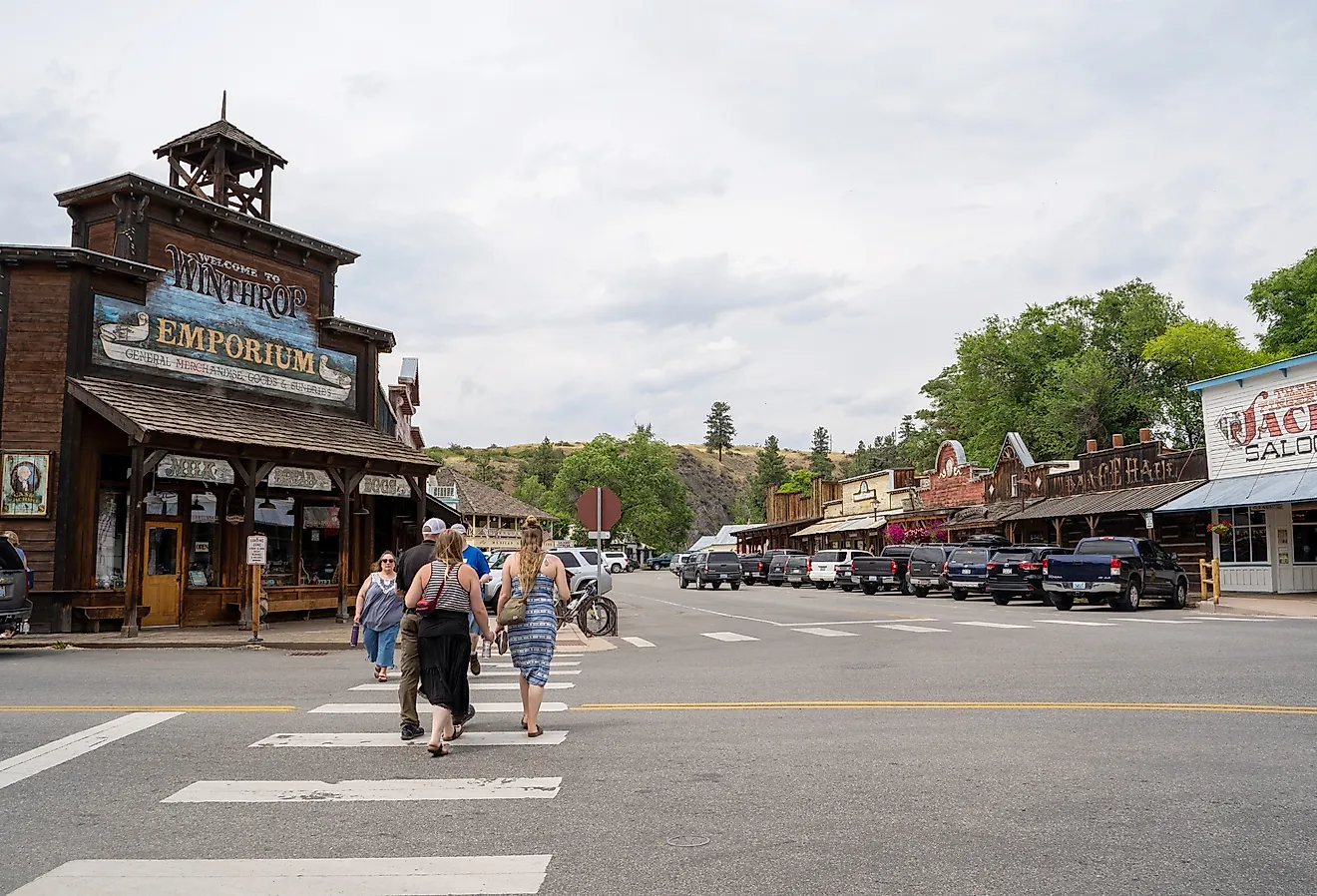 Street view of downtown Winthrop, Washington. Image credit melissamn via Shutterstock