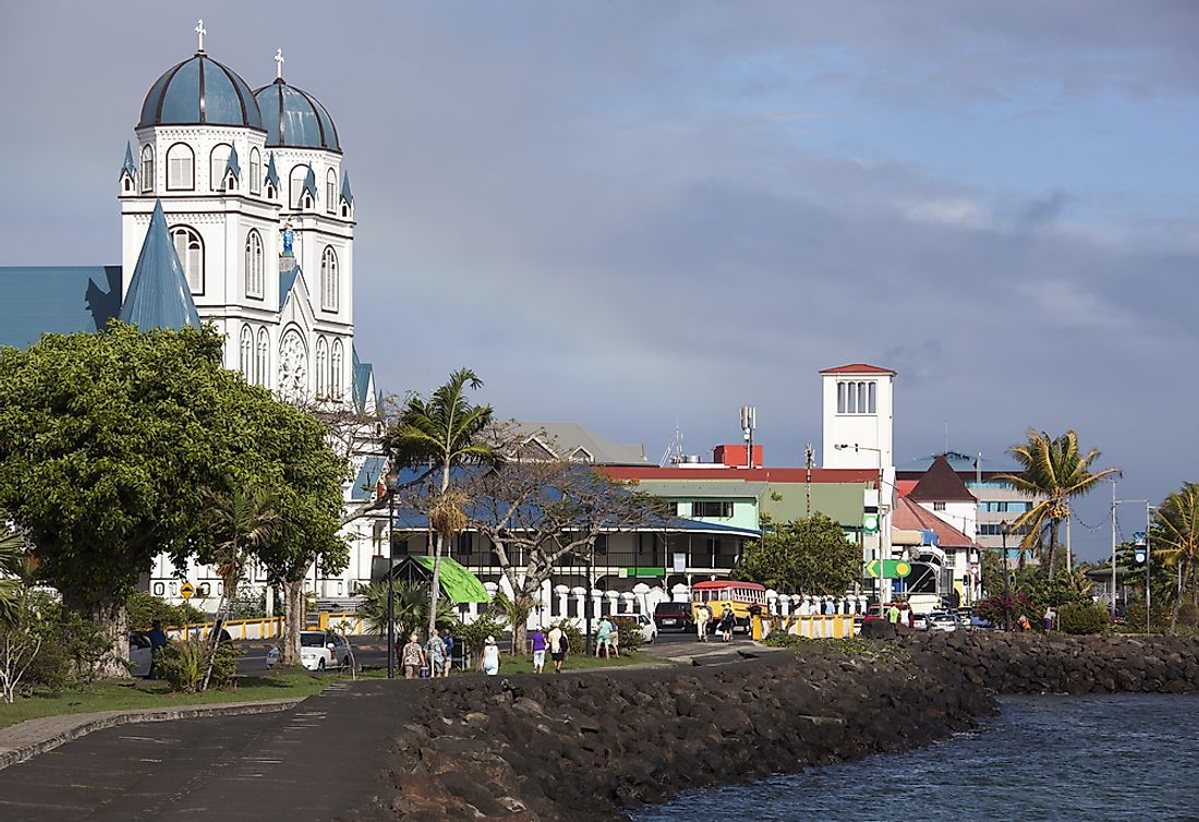 Apia, the capital of Samoa. 