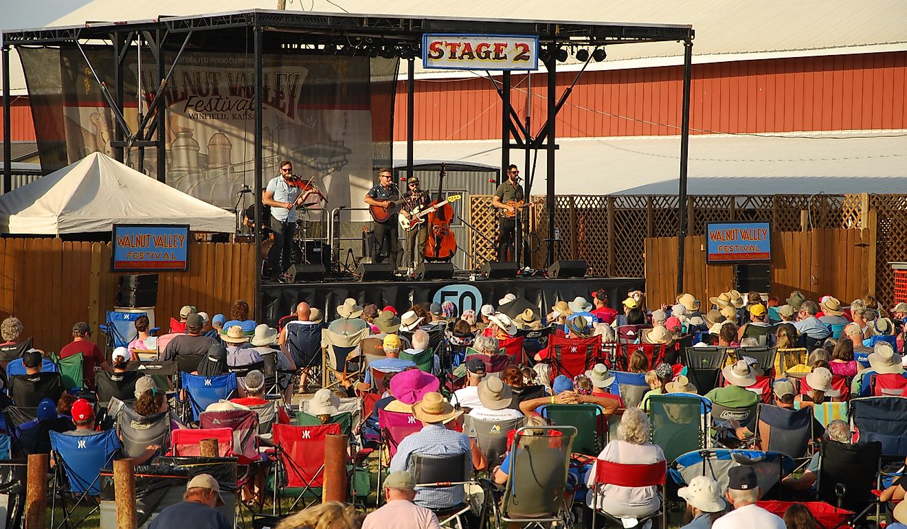 Stage II at 50th Walnut Valley Festival. By Feisty50 - Own work, CC BY-SA 4.0, https://commons.wikimedia.org/w/index.php?curid=129562246