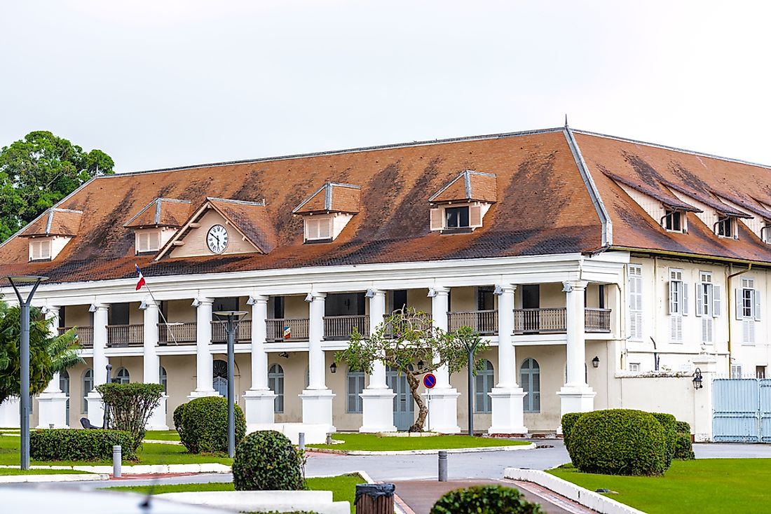 The residence of French Guiana's Prefect, in Cayenne, French Guiana. 