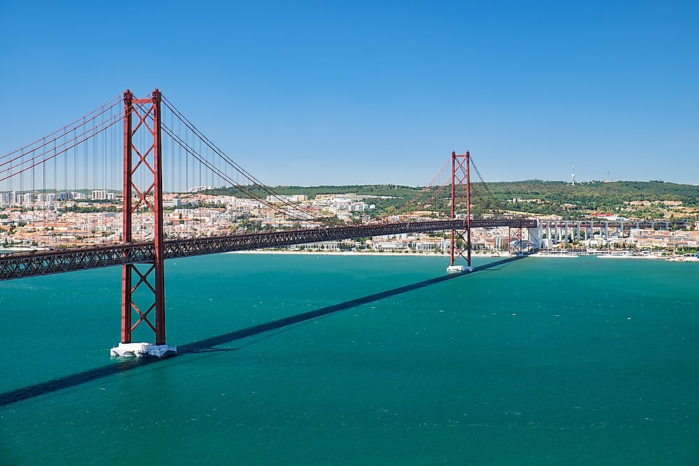 The 25 de Abril Bridge, formerly the Salazar Bridge, was renamed after the Carnation Revolution.