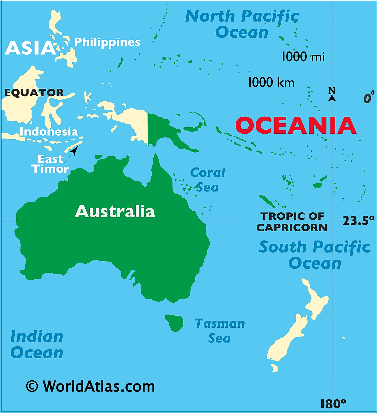 Mapa que muestra la ubicación de Australia en el mundo.
