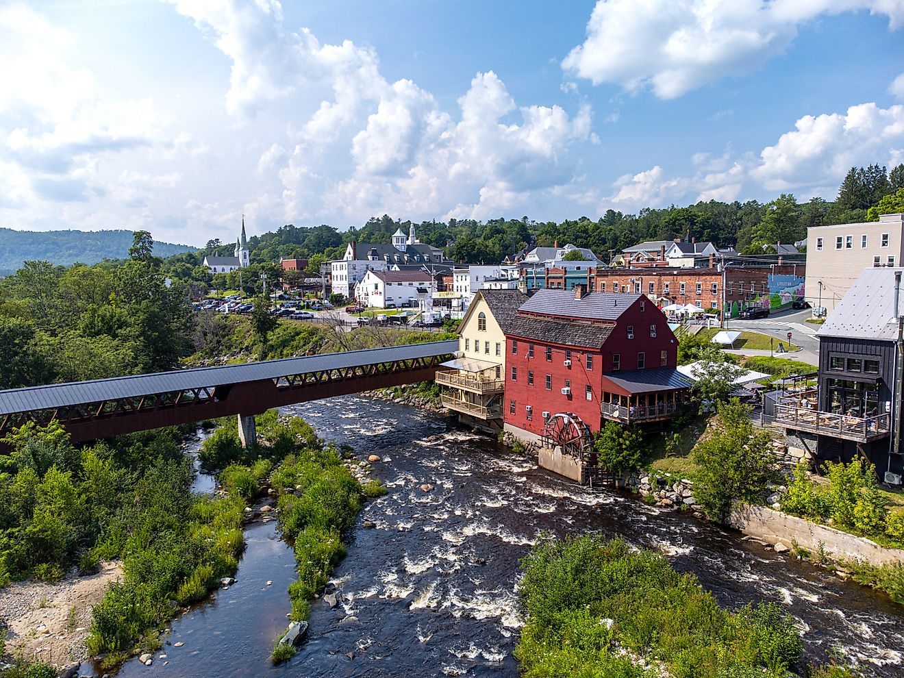 Aerial view of Littleton, New Hampshire