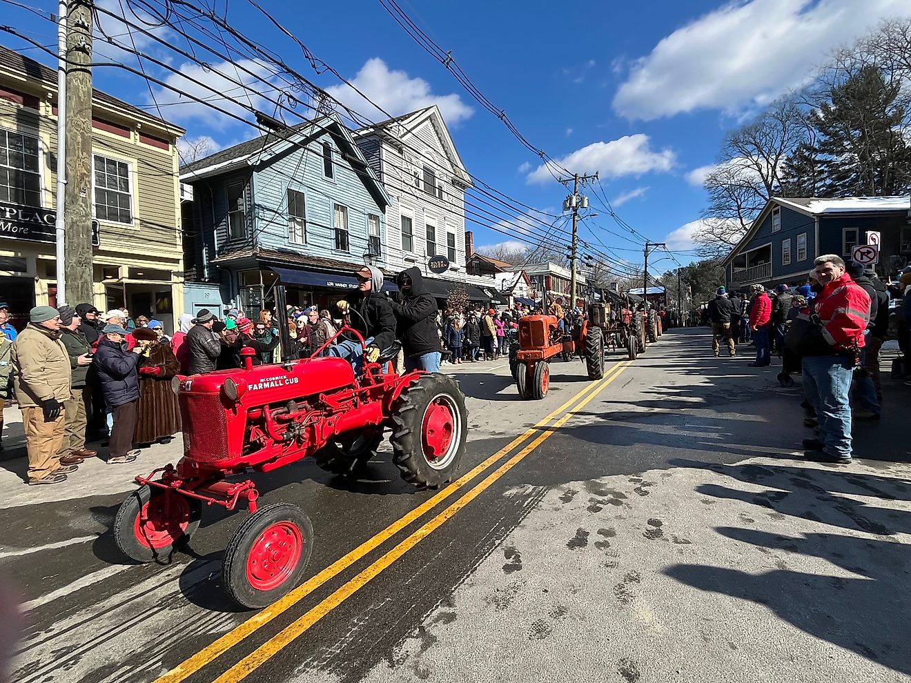 Tractor parade in Chester, Connecticut.