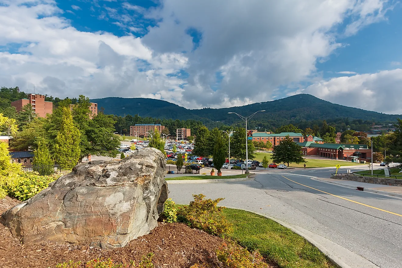 The beautiful town of Boone, North Carolina.