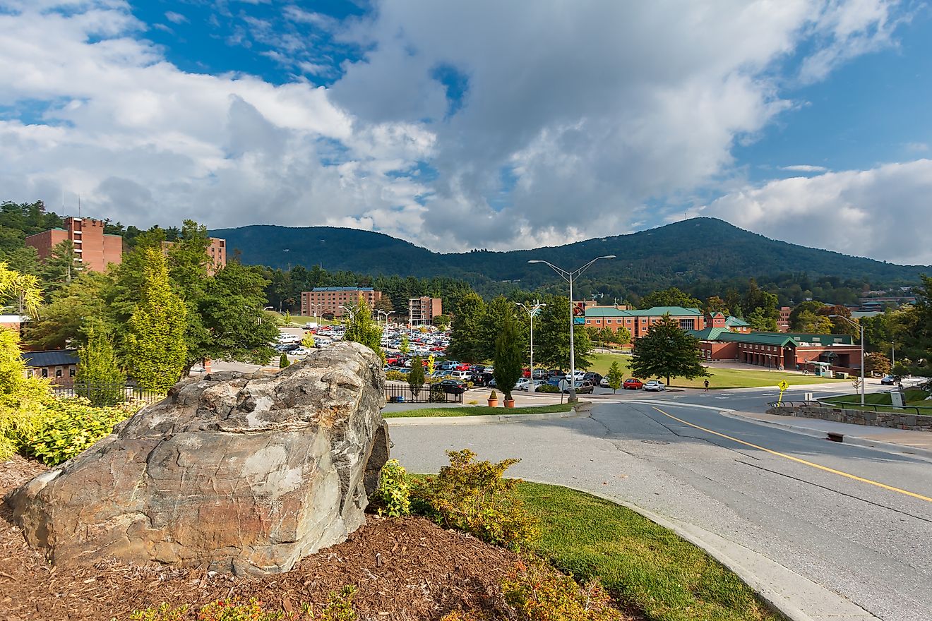 The beautiful town of Boone, North Carolina.