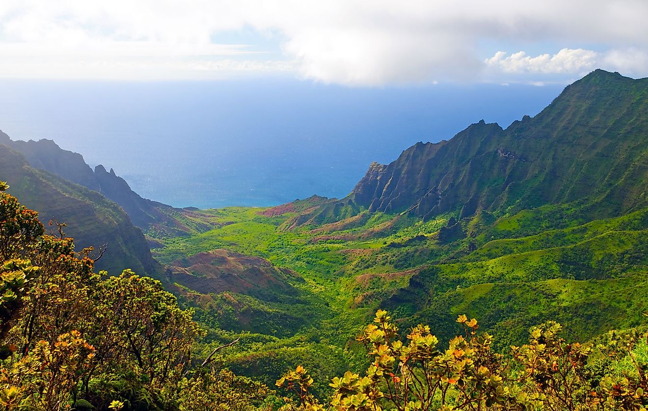The Kalalau Valley on the Na Pali Coast of Kauai.