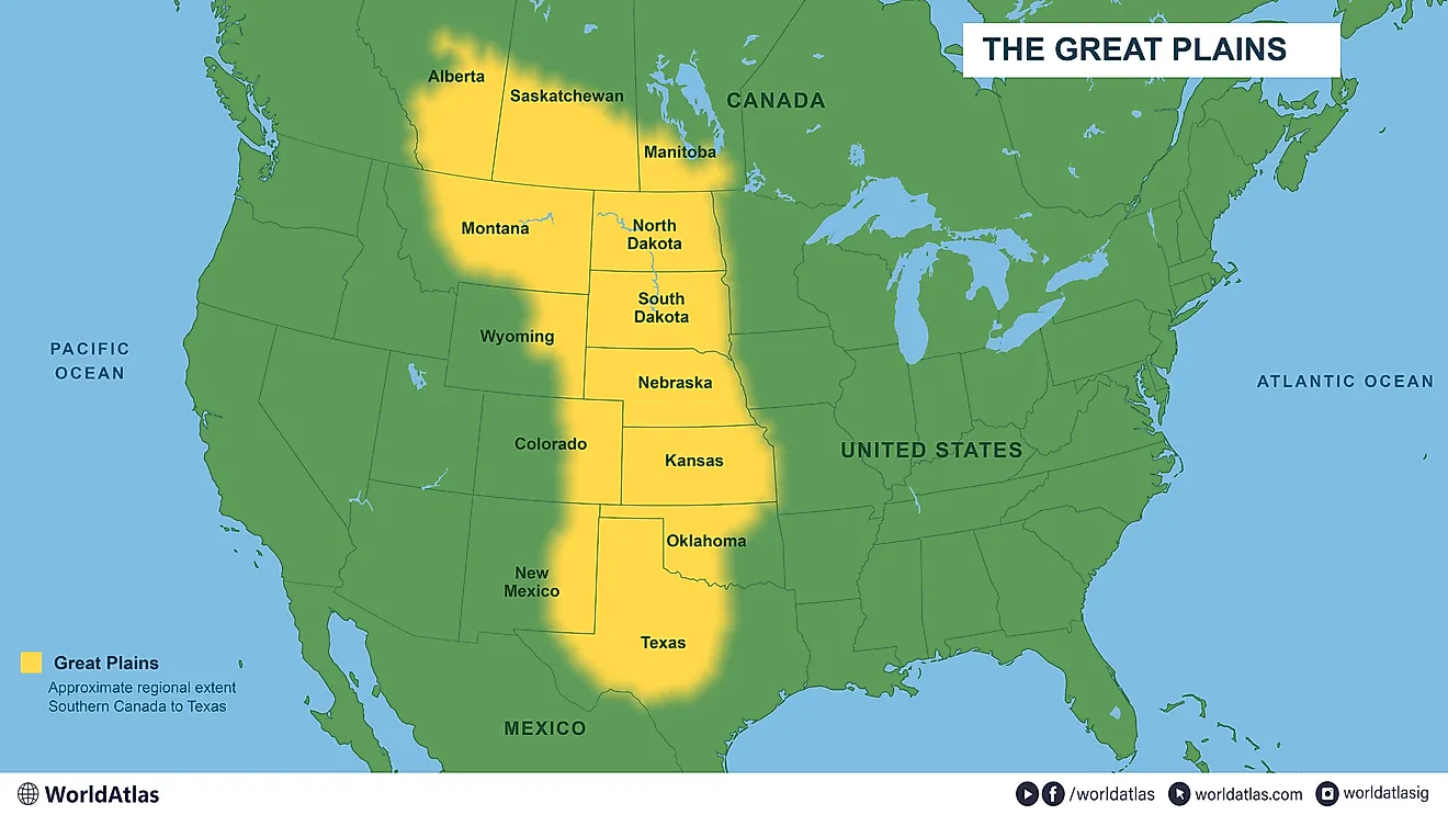 infographic showing the North American prairies
