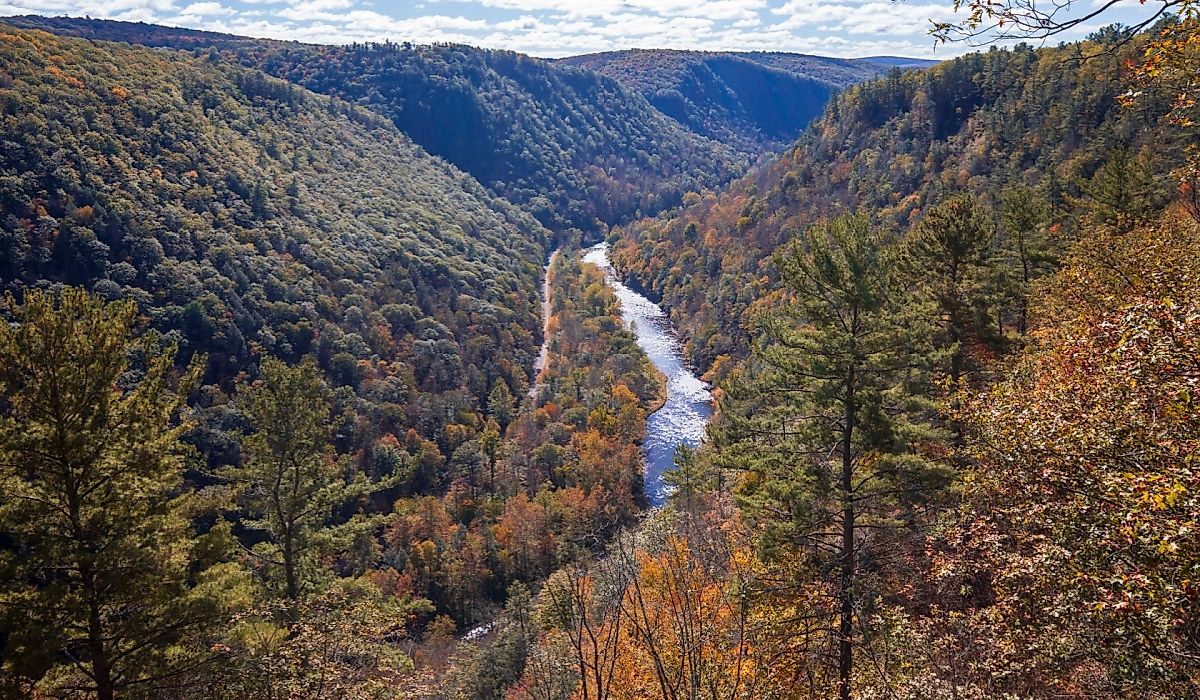 Leonard Harrison State Park in the Pine Creek Gorge near Williamsport, Pennsylvania.