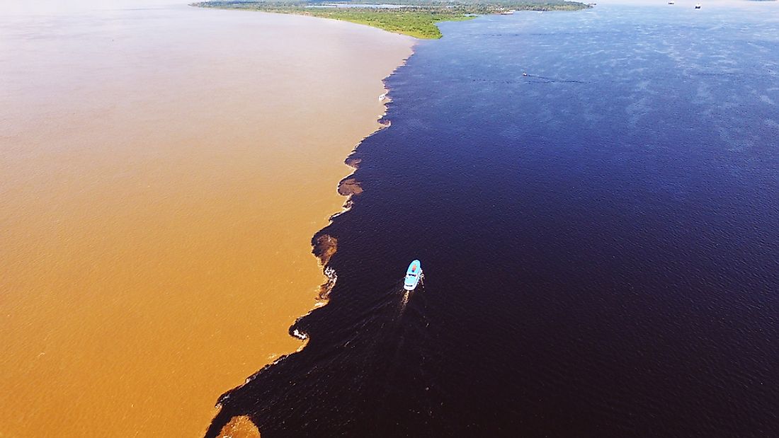 Meeting of the waters in Brazil. Image credit: DroneX/Shutterstock.com