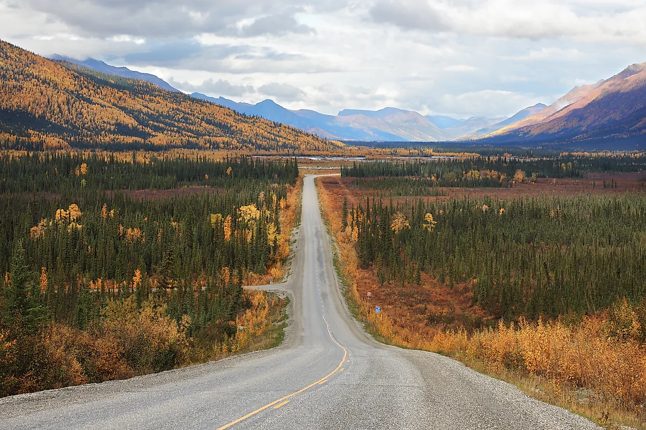 Dalton Highway, south of the Arctic Circle, Alaska. 
