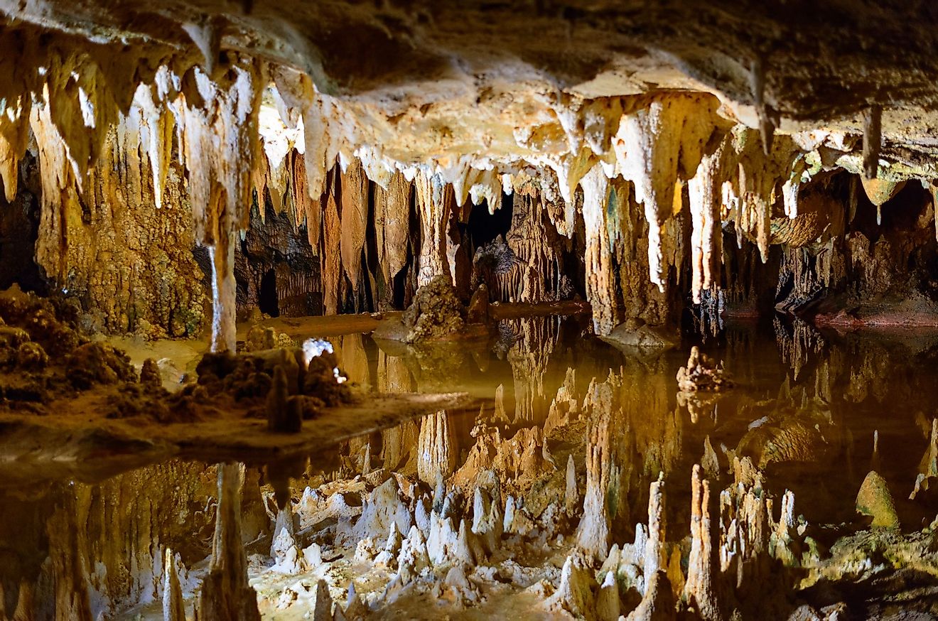 Dream Lake in Luray Caverns, Virginia. 