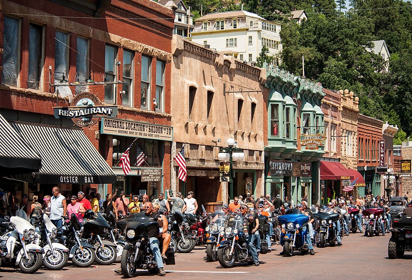 Downtown Sturgis, South Dakota during the annual rally for bikers. Image credit Photostravellers via Shutterstock