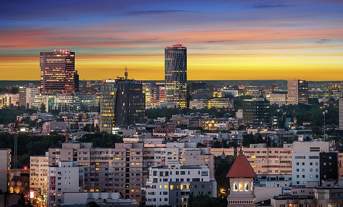 Bucharest has multiple buildings with a height over 100 meters.