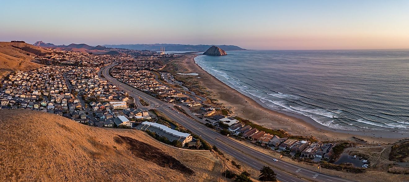 Aerial view of Morro Bay, California