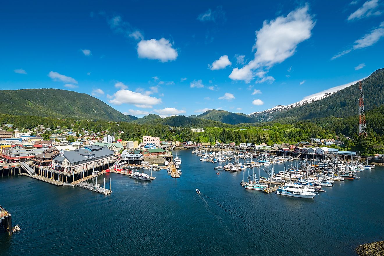 Aerial view of Ketchikan, Alaska.