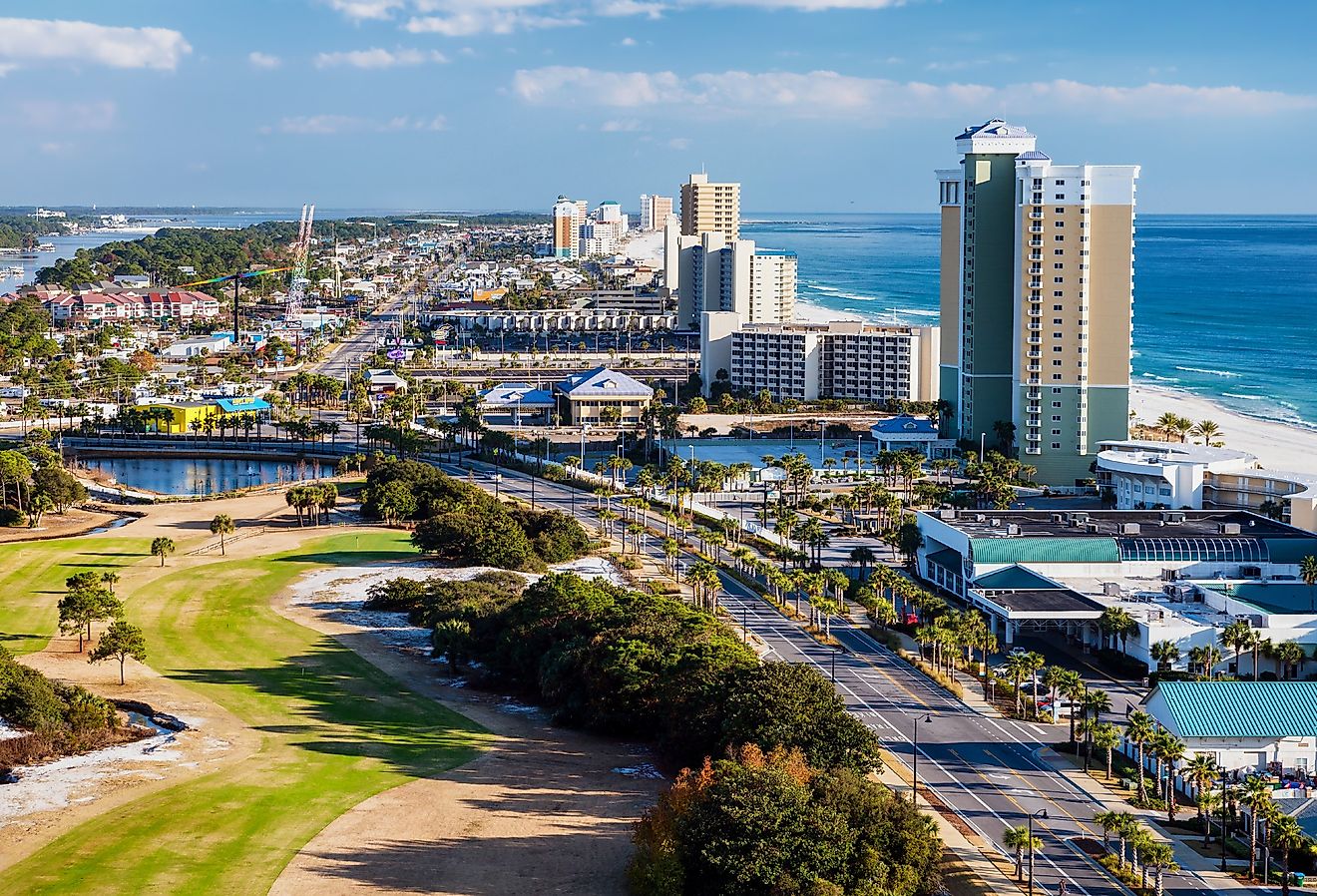 Panama City Beach, Florida, view of Front Beach Road.