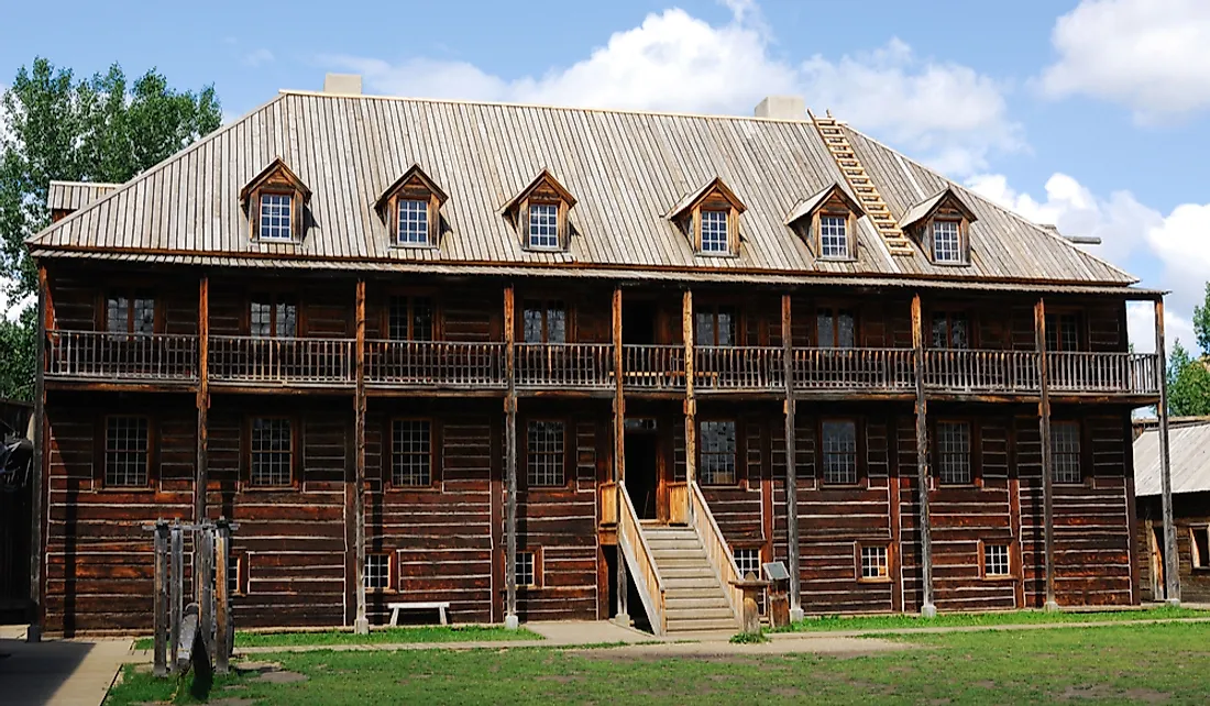 Fort Edmonton Park includes both the original and rebuilt historical structures.