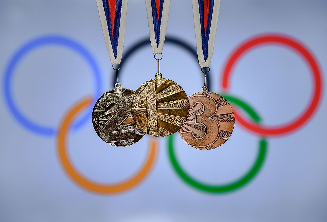 Gold, Silver and Bronze medal, Summer Olympic Games in Tokyo, Japan. Image credit kovop via Shutterstock.