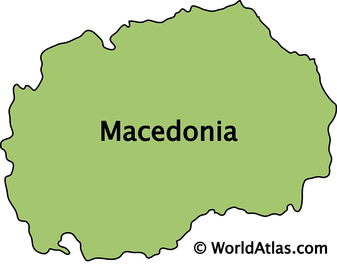 Outline Map of North Macedonia